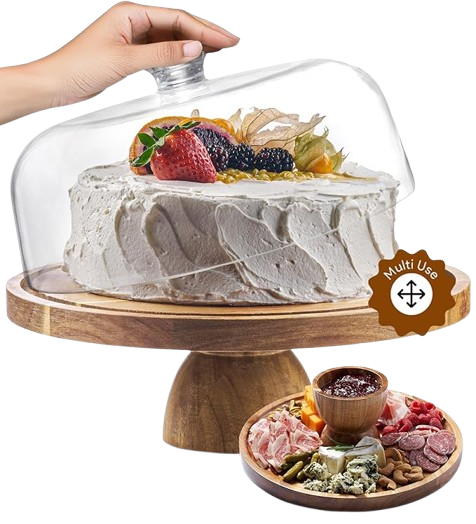Elegant Wood Cake Stand